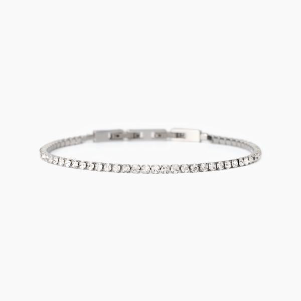 2JEWELS - Bracciale in acciaio 316L cristalli bianchi