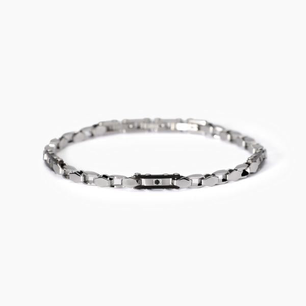 2JEWELS - Bracciale in acciaio 316L PVD gunmetal cristalli
