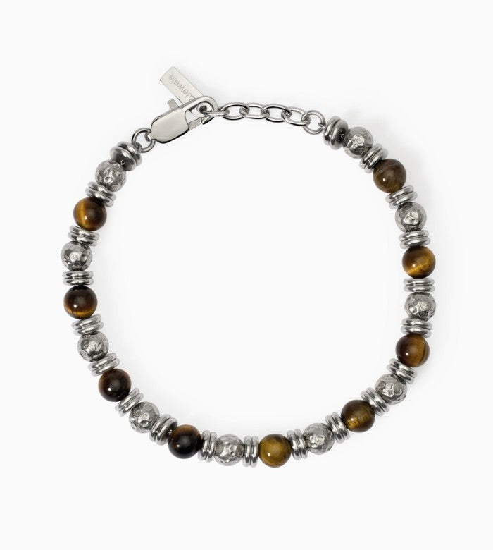 2JEWELS - Bracciale in Acciaio con Occhio di Tigre