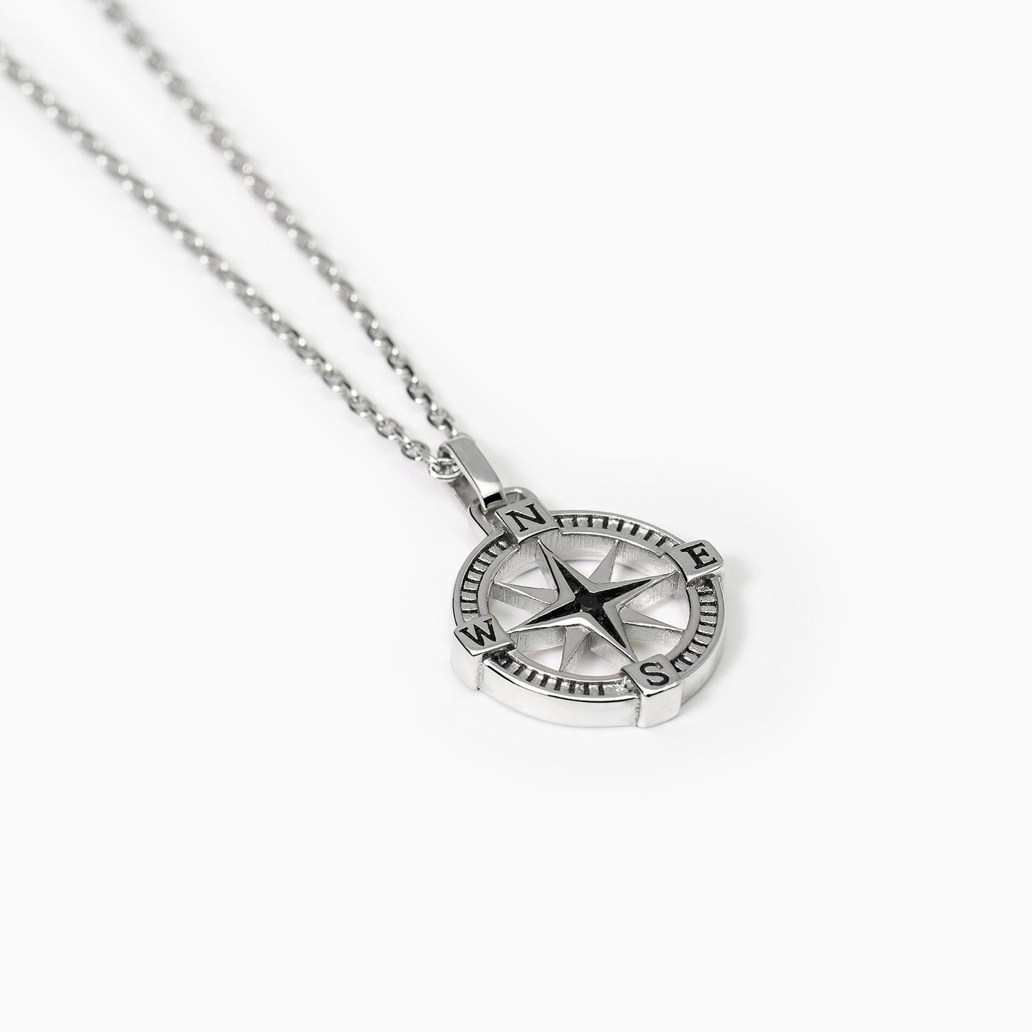 MABINA UOMO - Collana in argento con rosa dei venti