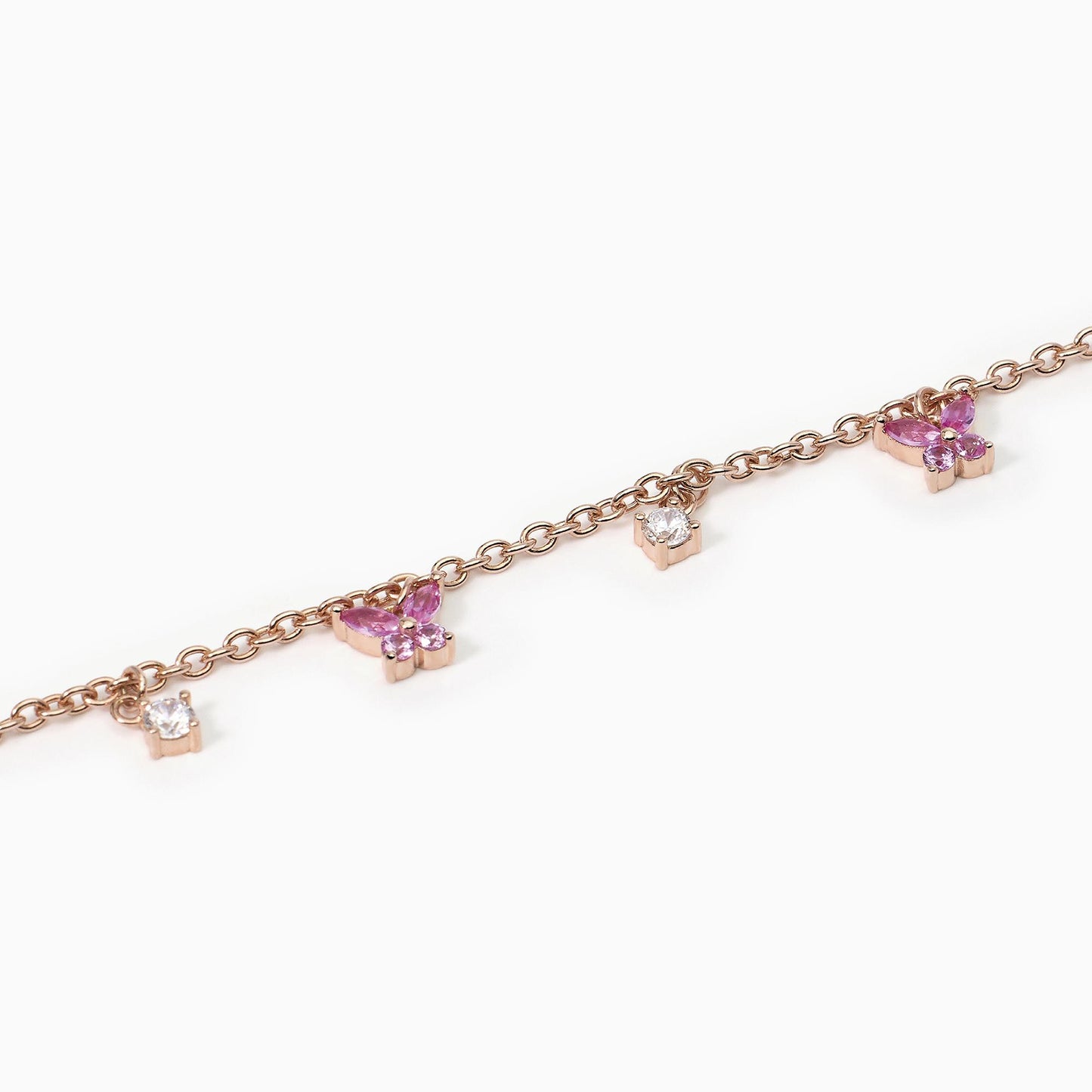 MABINA - Bracciale con charm bianchi e rosa SECRET GARDEN