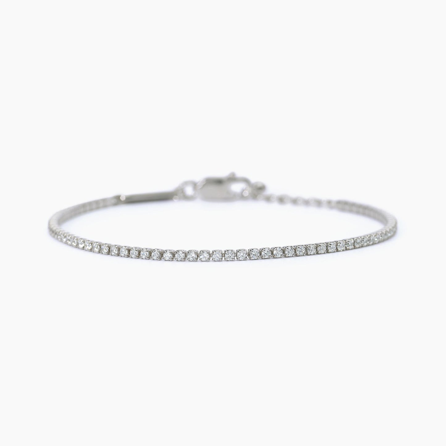 MABINA UOMO - Bracciale tennis bianco