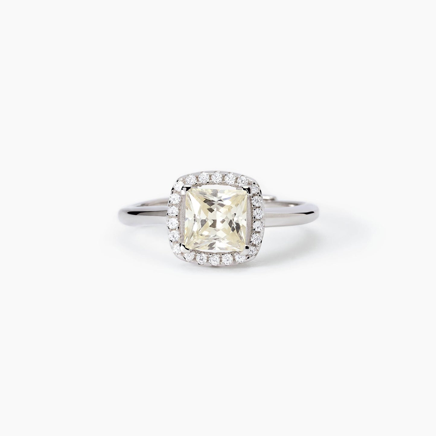 MABINA - Anello in argento con zircone Lemon