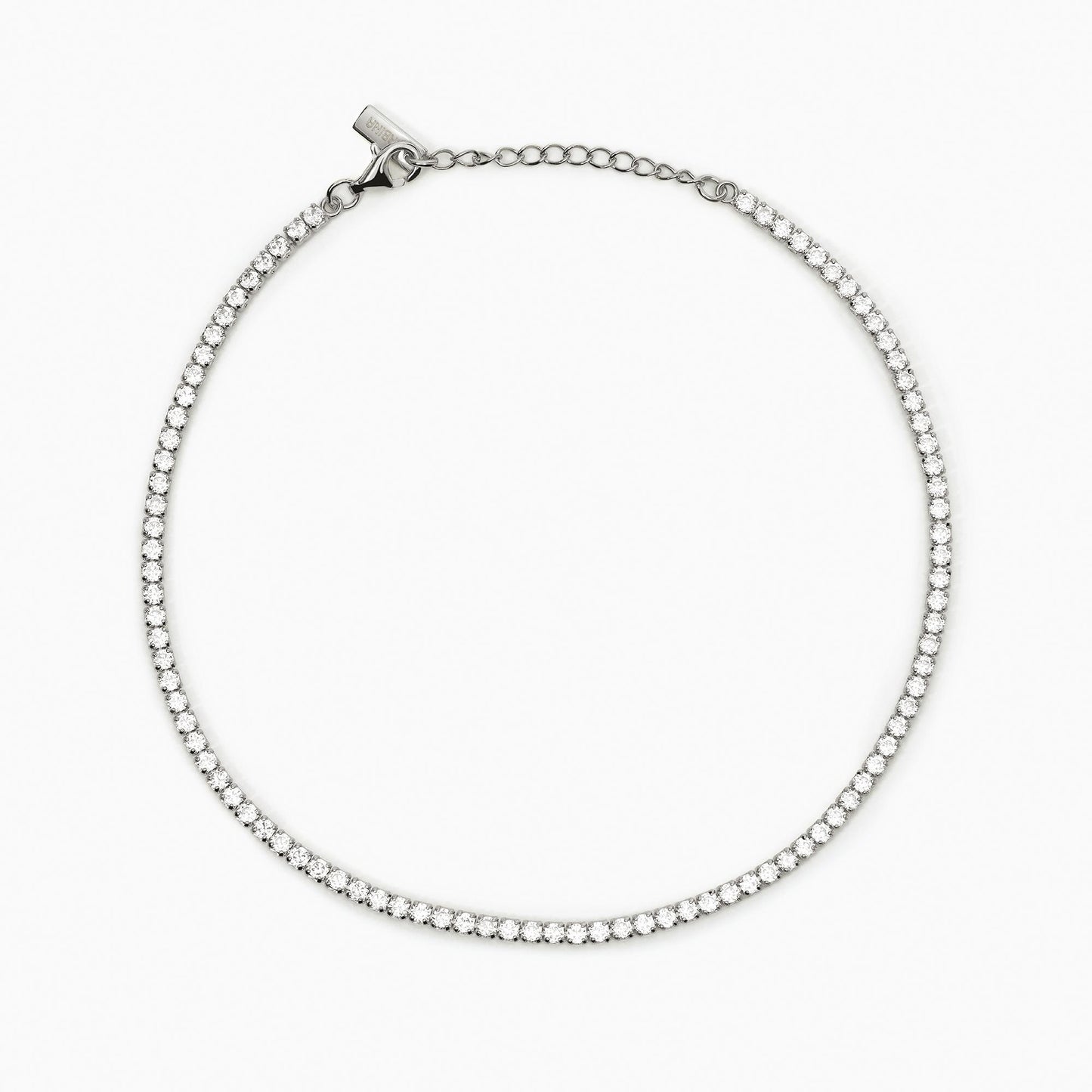 MABINA - Cavigliera in argento e argento placcato oro con zirconi bianchi