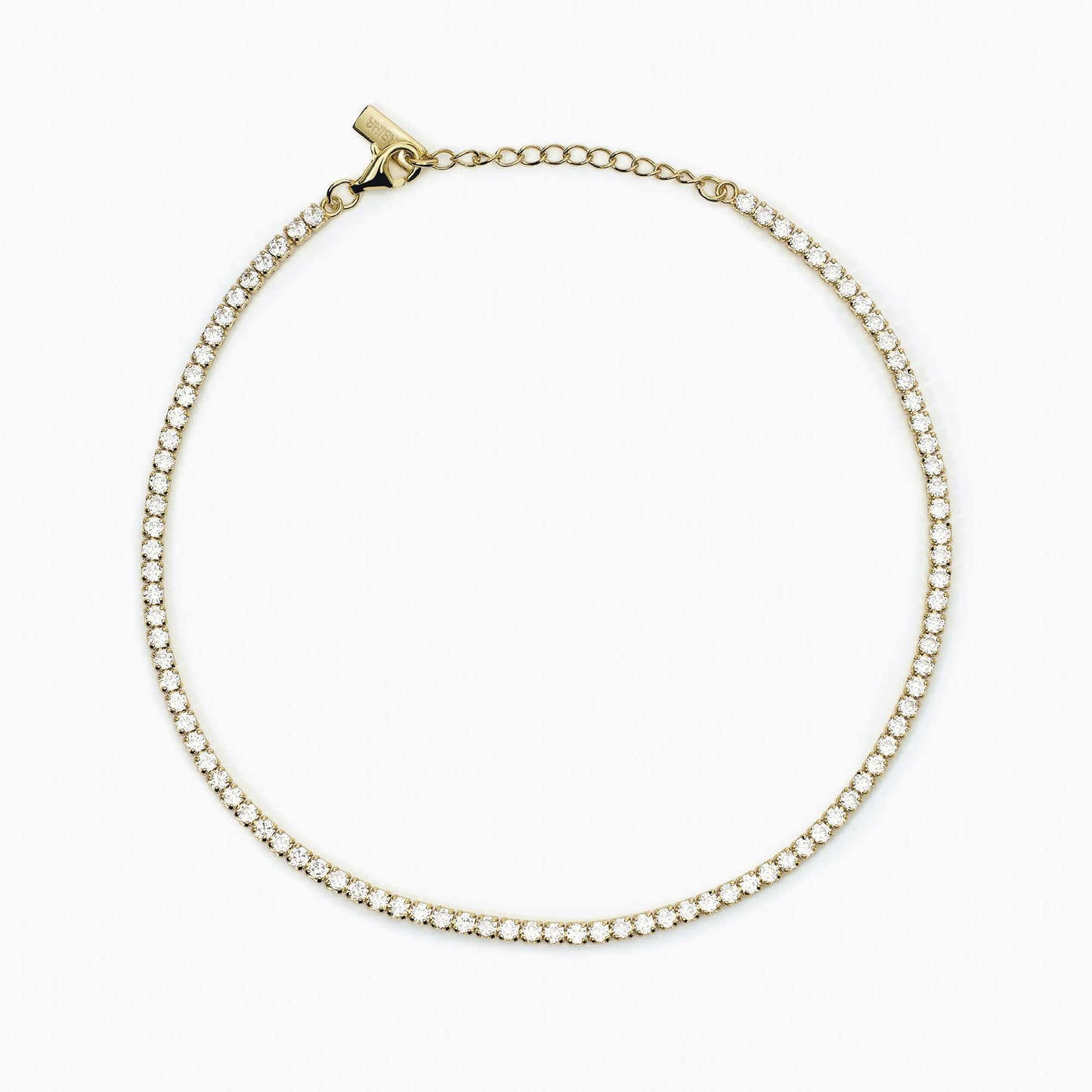 MABINA - Cavigliera in argento e argento placcato oro con zirconi bianchi