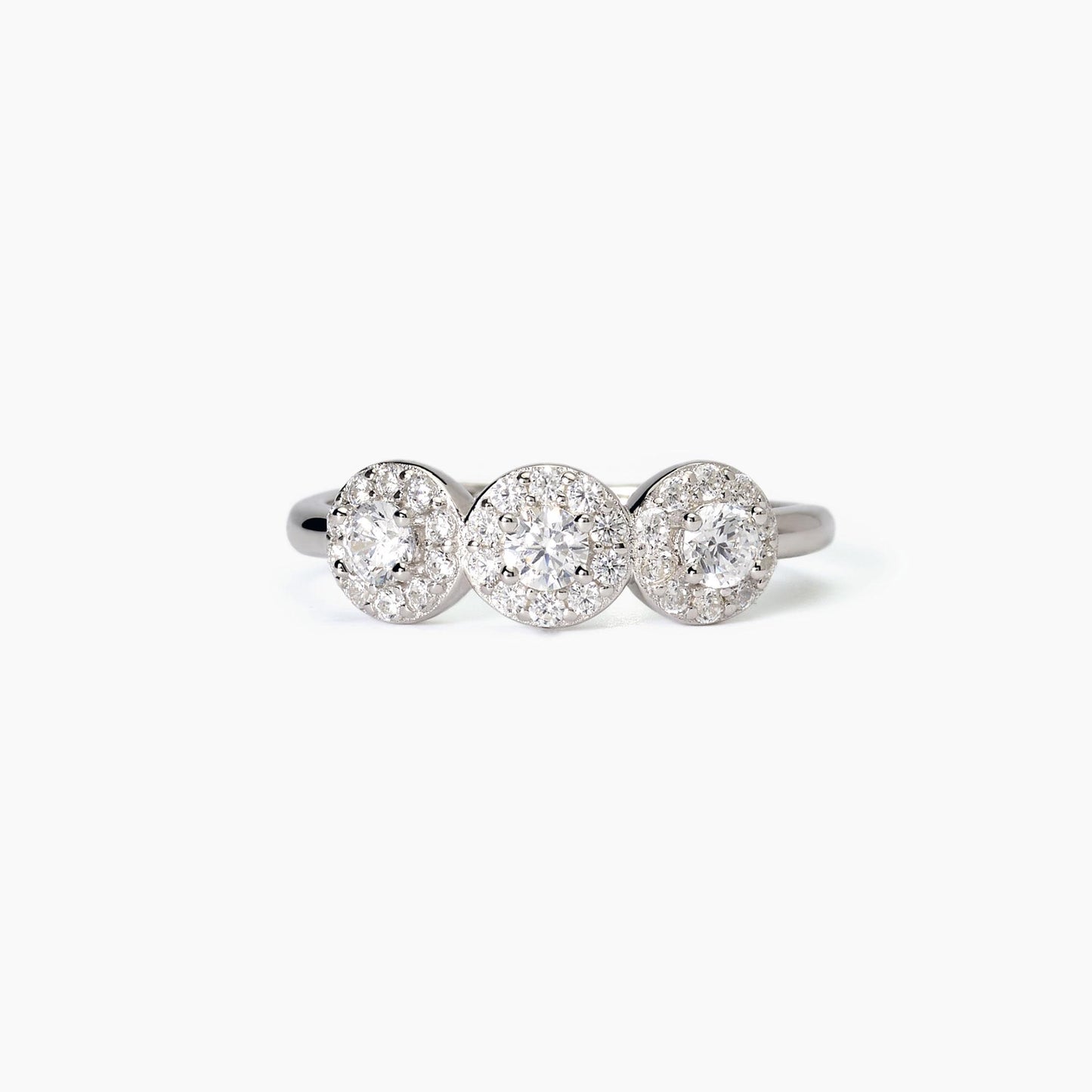 MABINA - Anello in argento con zirconi bianchi