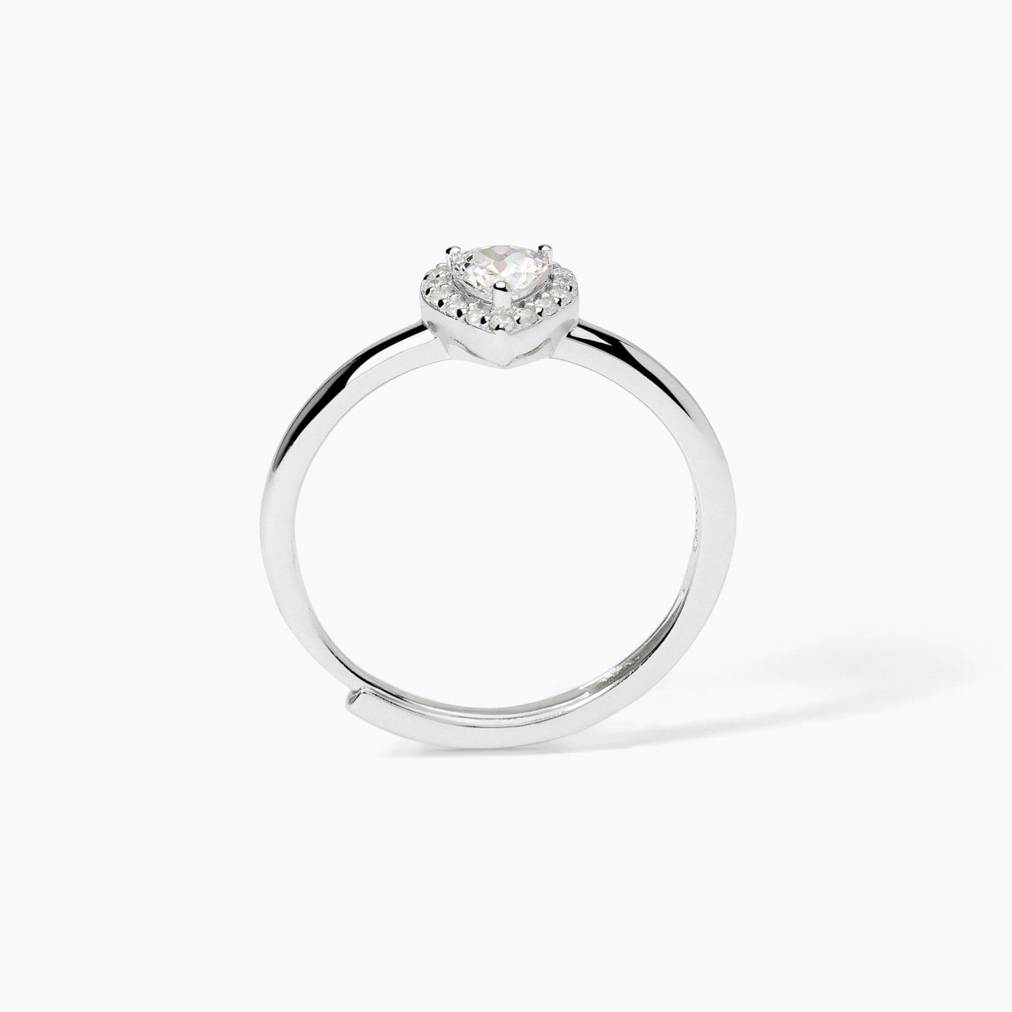 MABINA - Anello in argento con zirconi bianchi LOVE AFFAIR