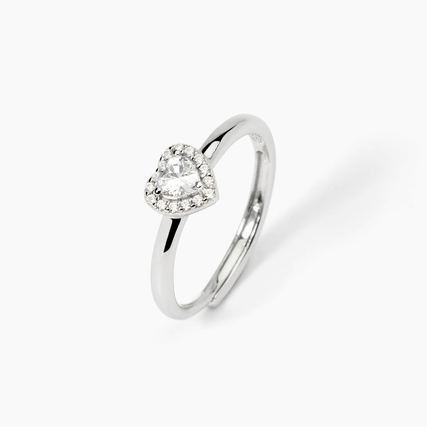 MABINA - Anello in argento con zirconi bianchi LOVE AFFAIR