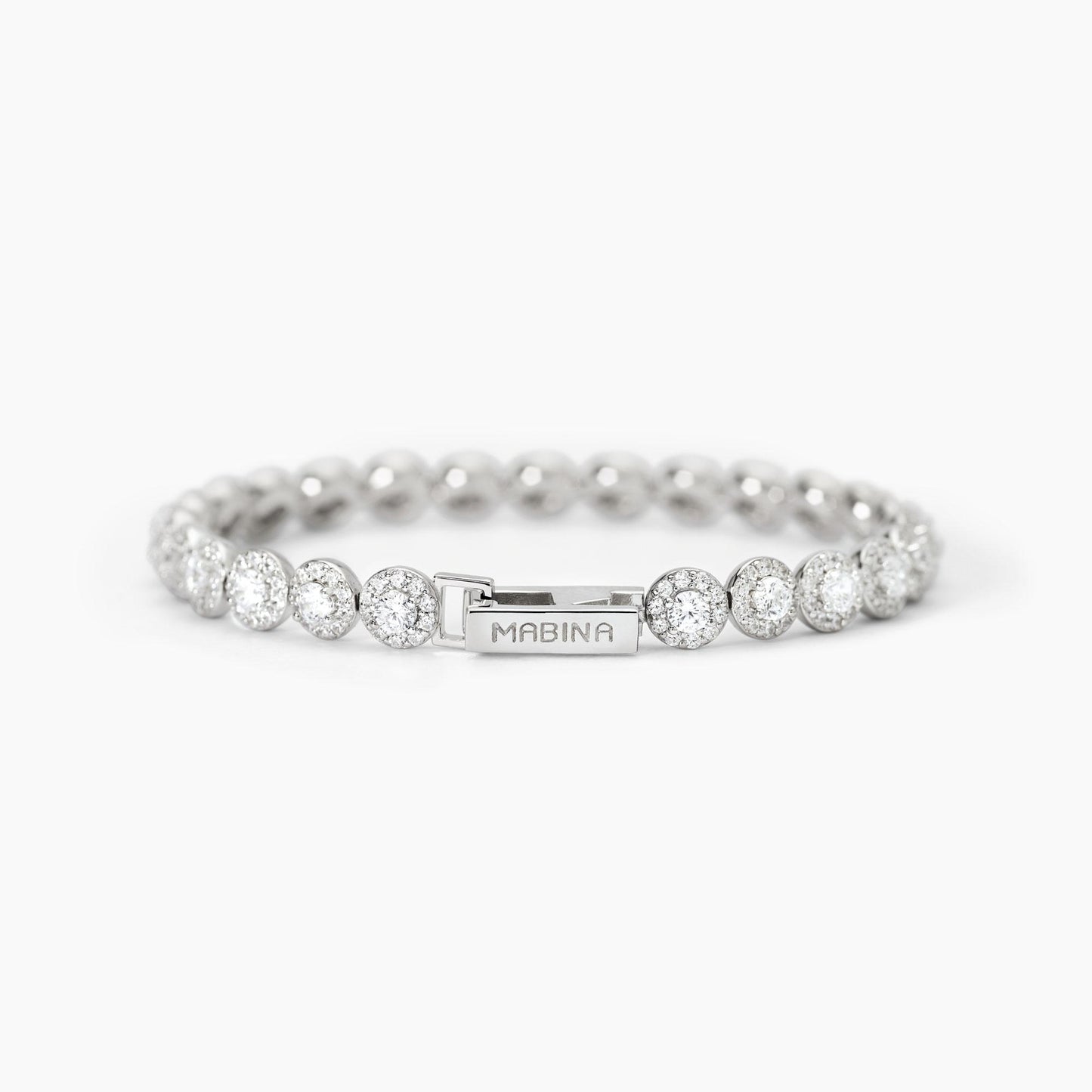 MABINA - Bracciale tennis in argento con zirconi bianchi