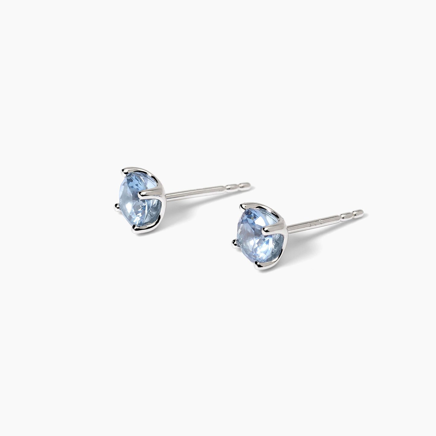 MABINA - Orecchini in argento con acquamarina sintetica