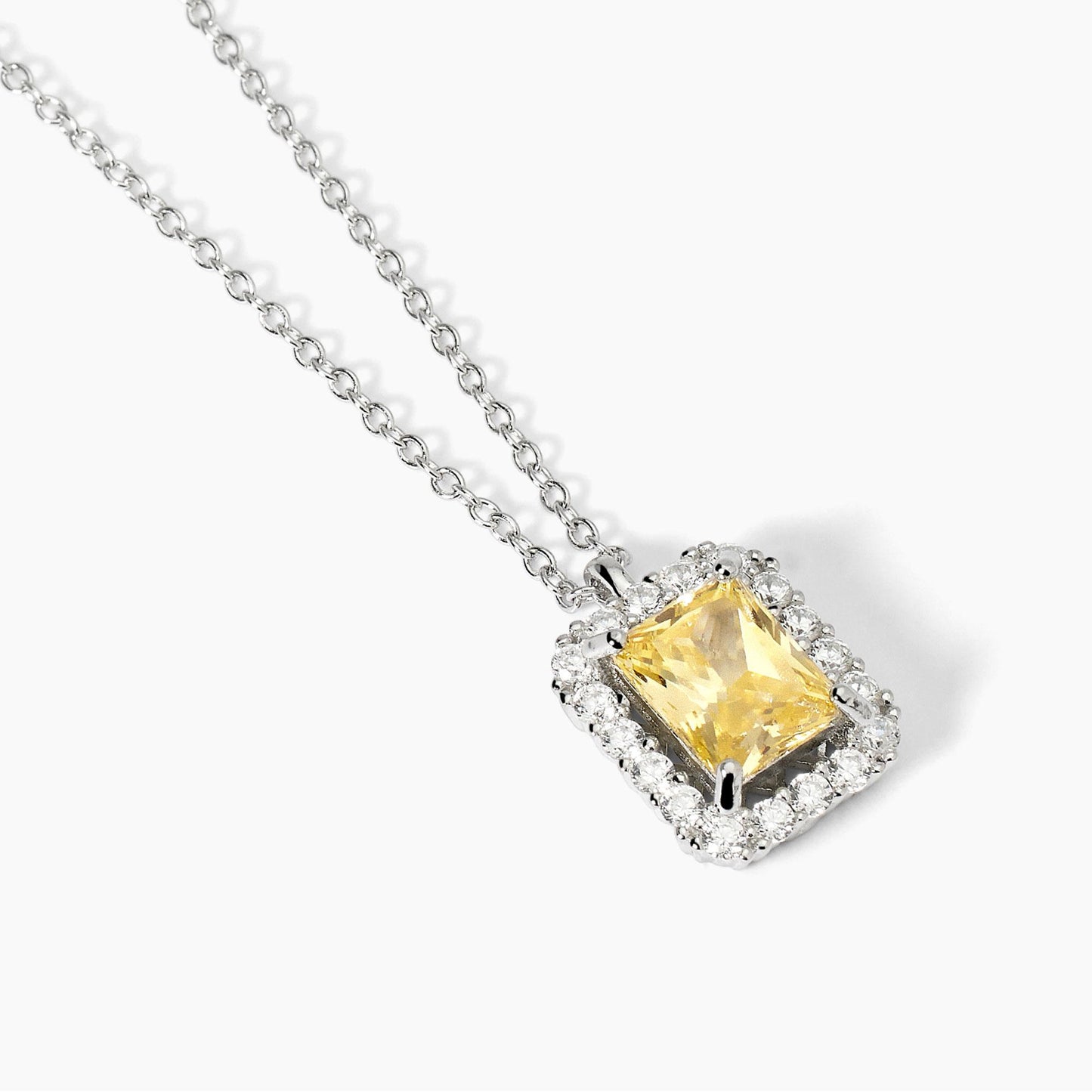MABINA - Girocollo in argento con zircone Lemon