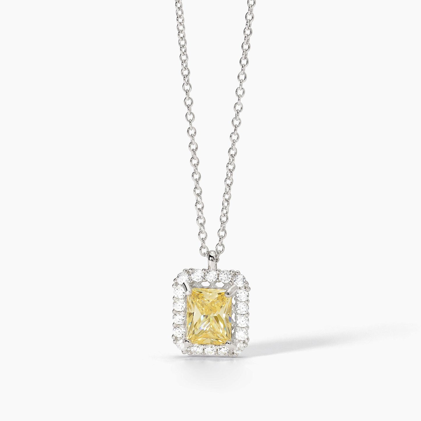 MABINA - Girocollo in argento con zircone Lemon