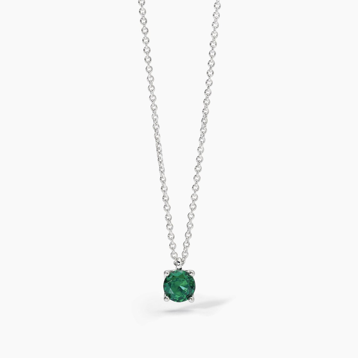 MABINA - Girocollo in argento con smeraldo sintetico