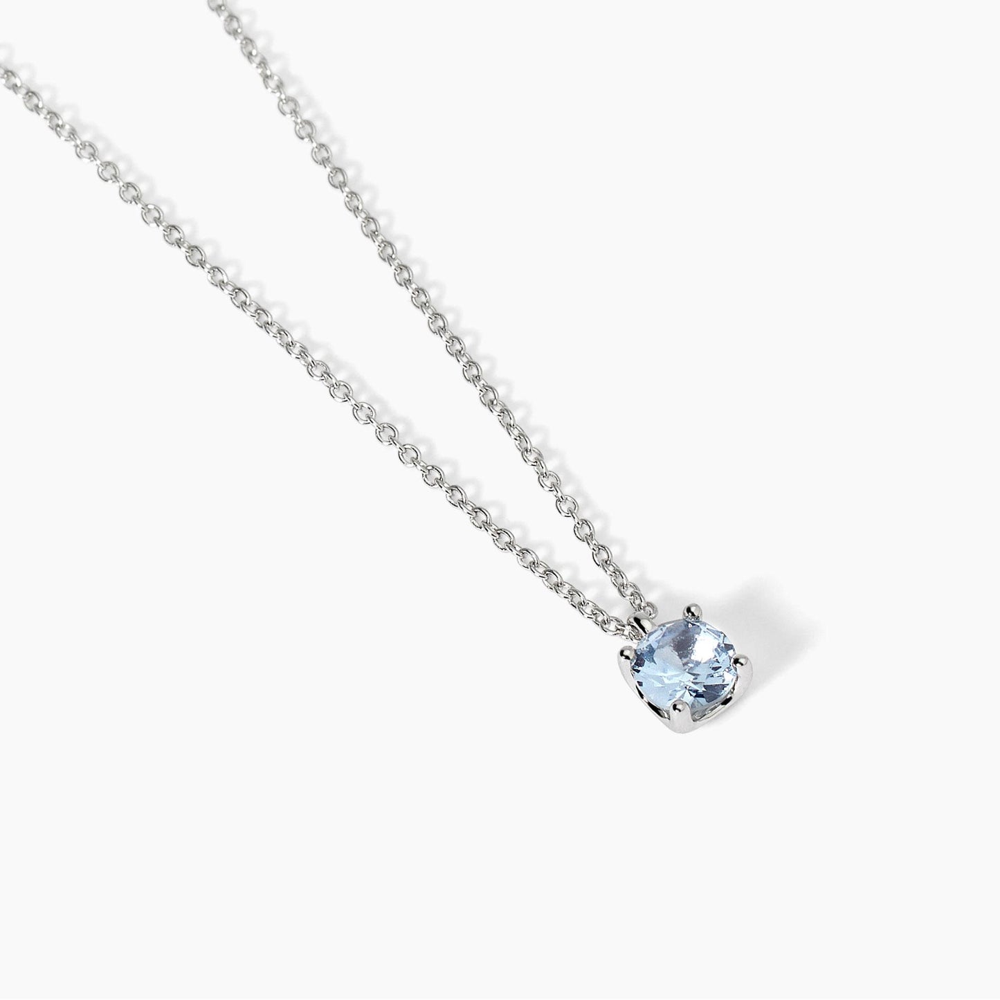 MABINA - Girocollo in argento con acquamarina sintetica