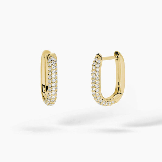 MABINA - Orecchini ovali in argento dorato