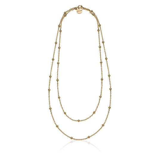 UNOAERRE - Collana in bronzo dorato con sfere