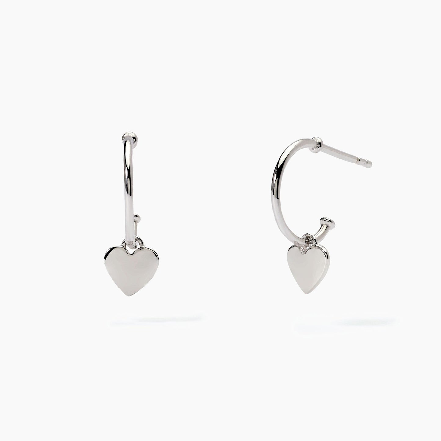 MABINA - Orecchini in argento con cerchio e cuoricino