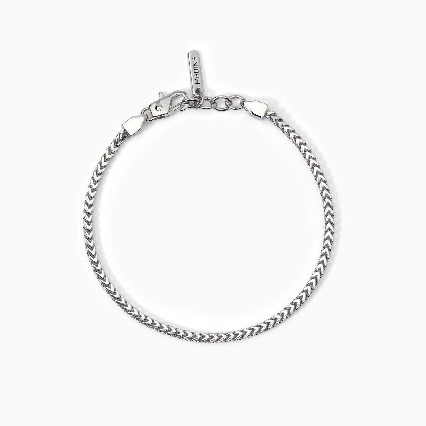 MABINA UOMO - Bracciale in argento con catena franco