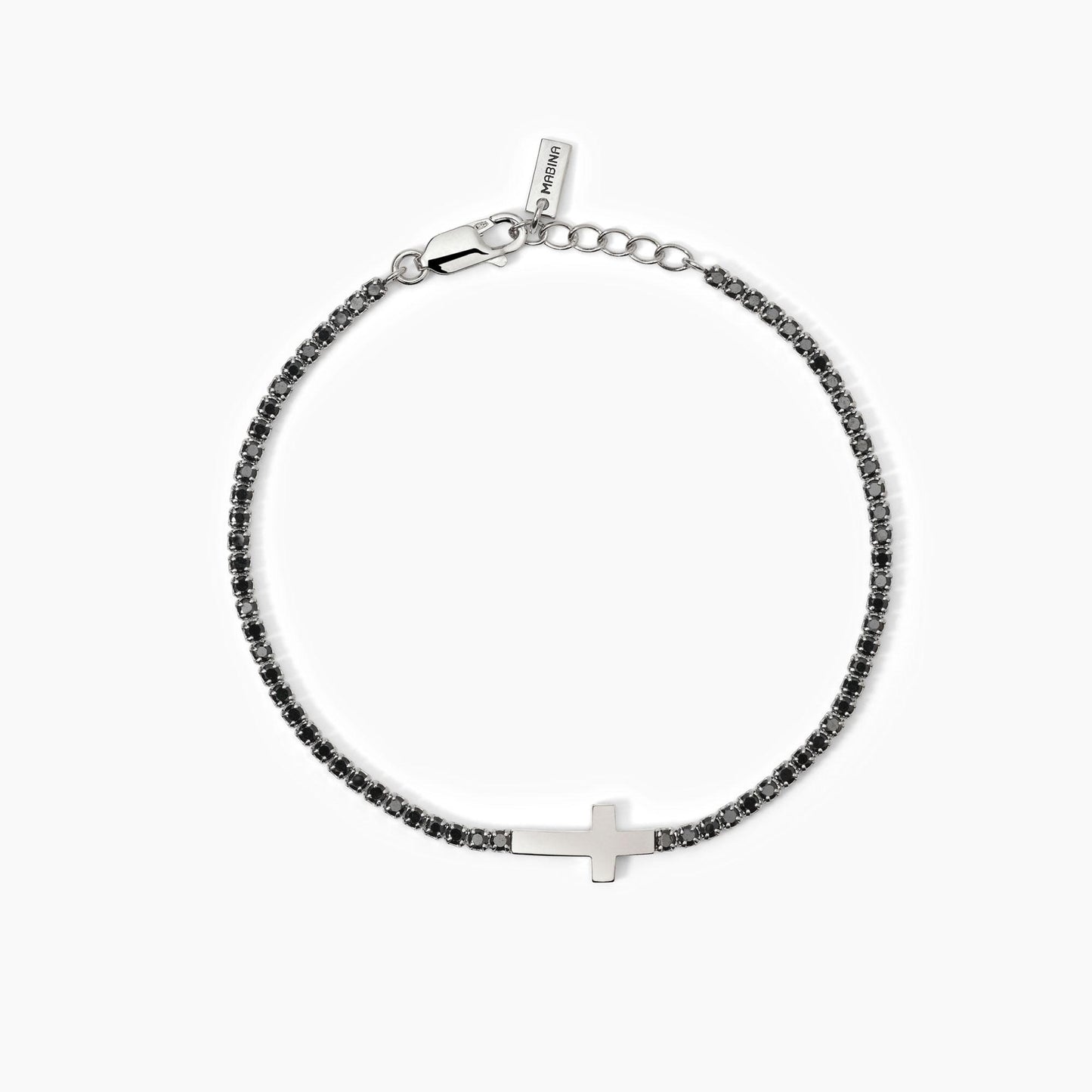 MABINA UOMO - Bracciale in argento con croce