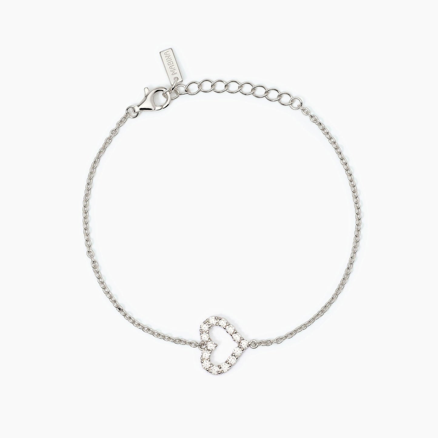 MABINA - Bracciale donna in argento con cuore