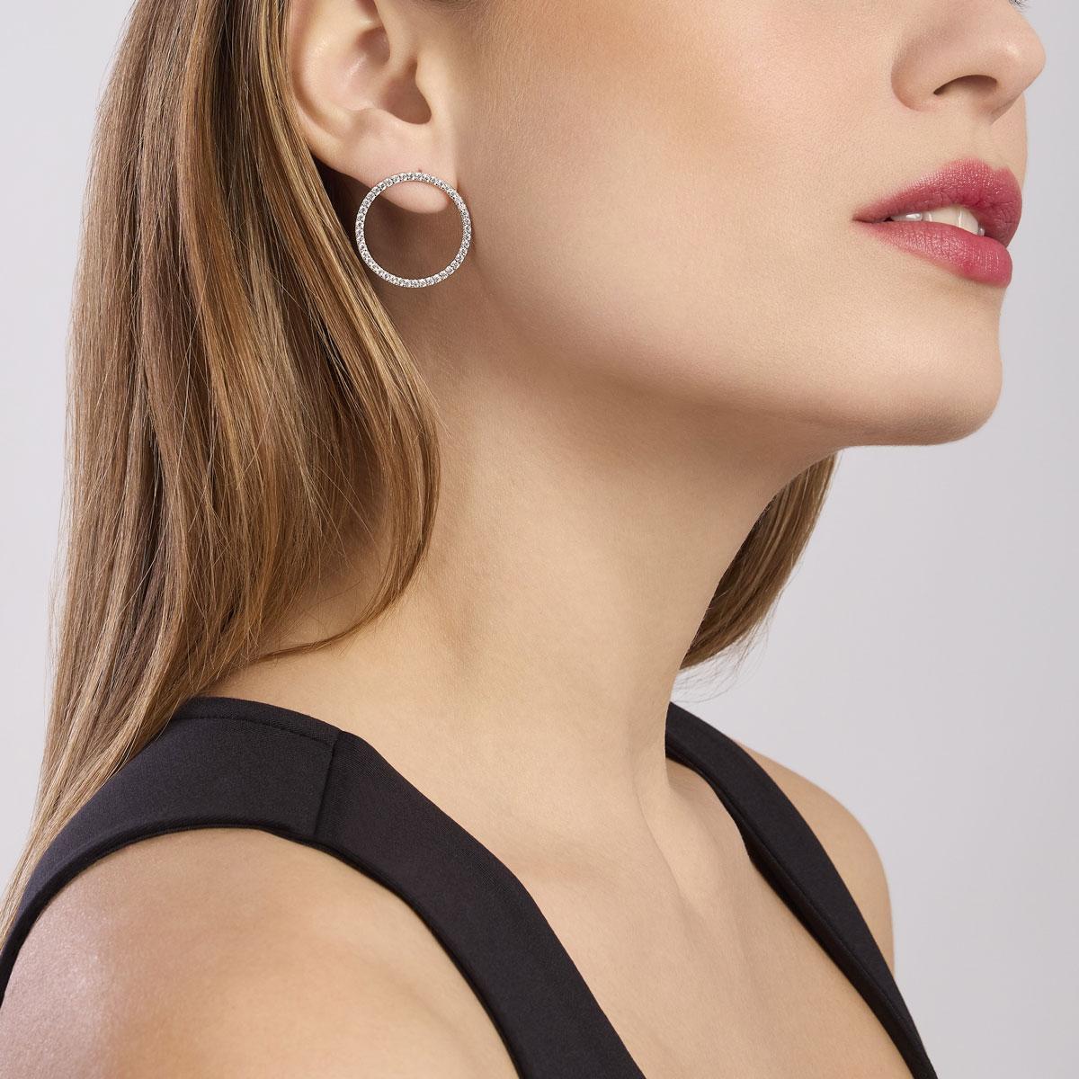 MABINA - Orecchini in argento a cerchio