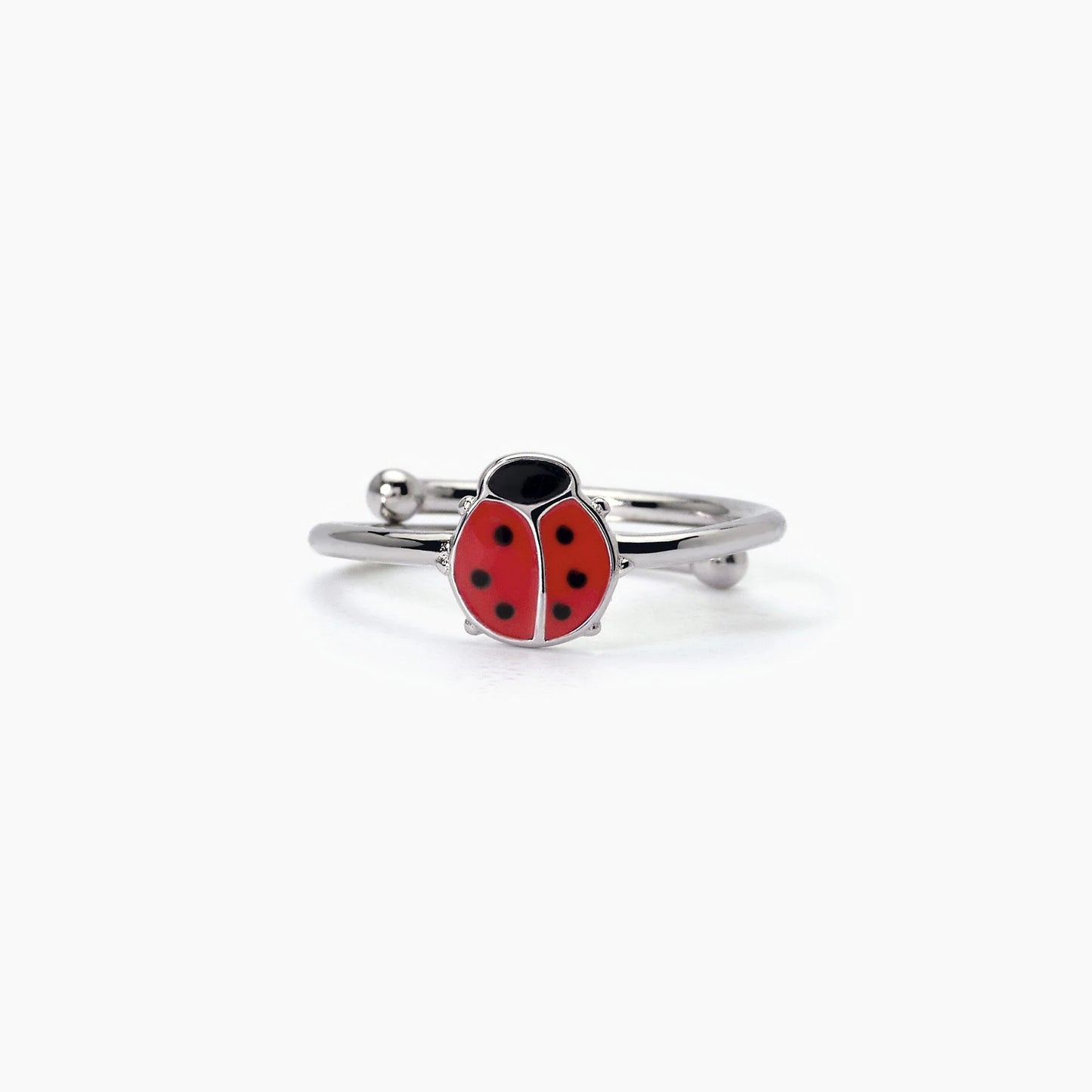 MABINA JUNIOR - Anello in argento con coccinella