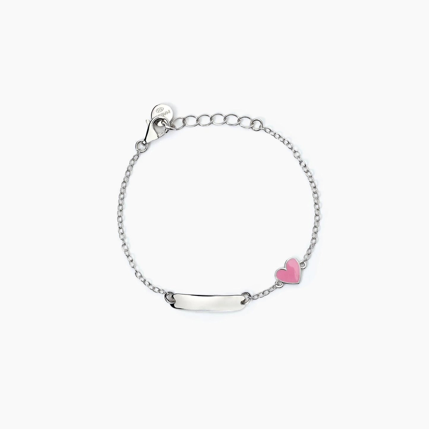 MABINA JUNIOR - Bracciale personalizzabile in argento con cuoricino