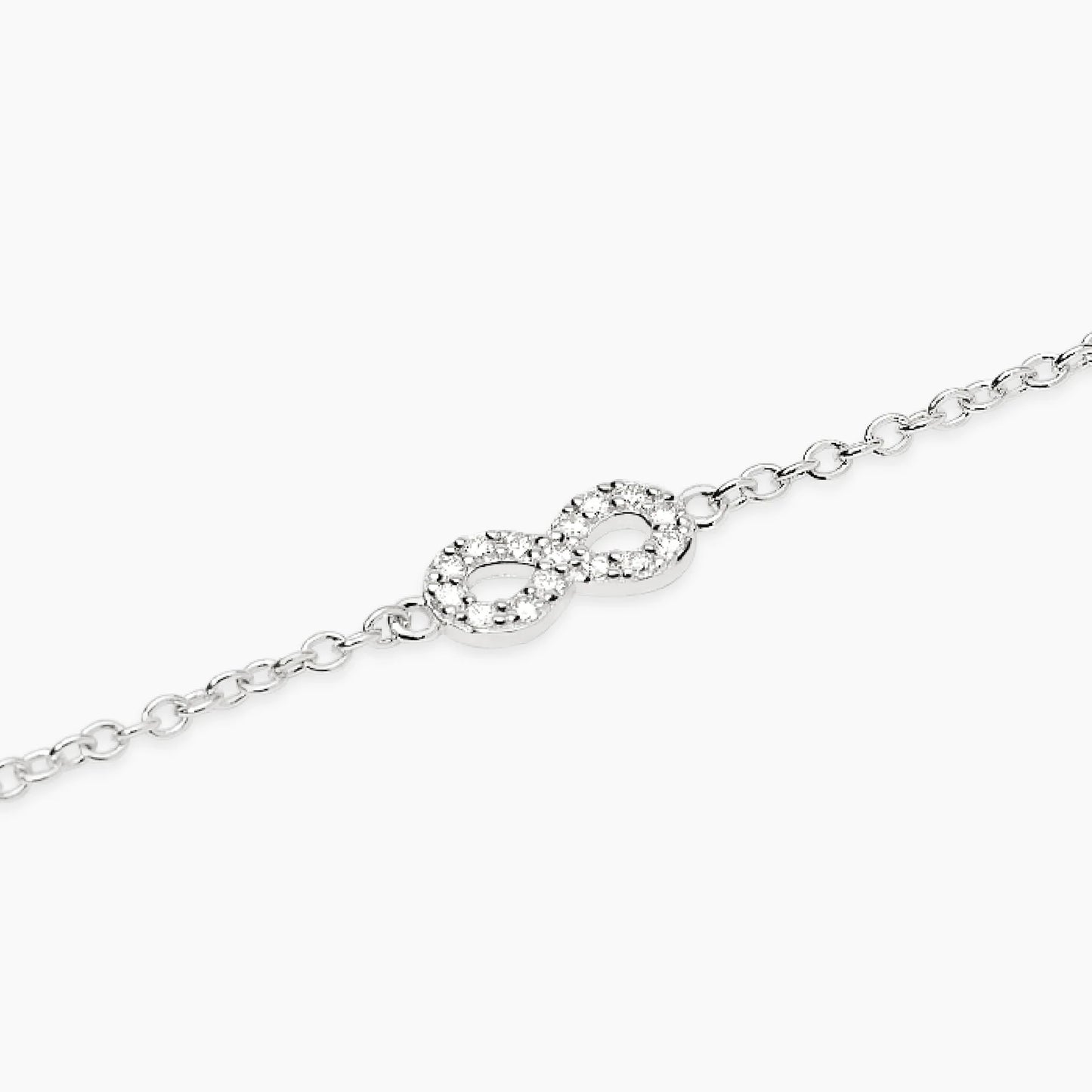 MABINA MY DIAMOND - Bracciale con infinito e diamanti lab-grown 0,13 carati