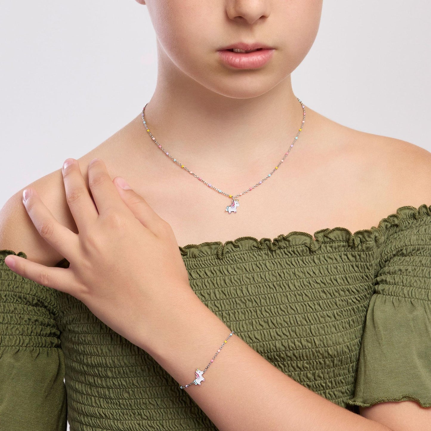 MABINA JUNIOR - Girocollo da bambina con unicorno