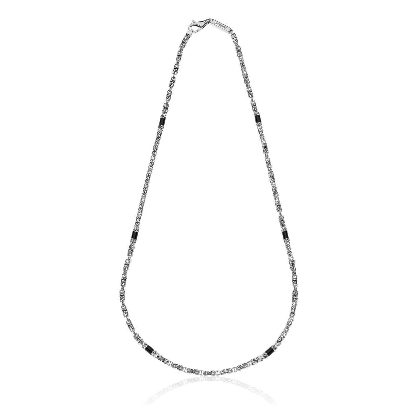 UNOAERRE UOMO - Collana in argento e smalto nero