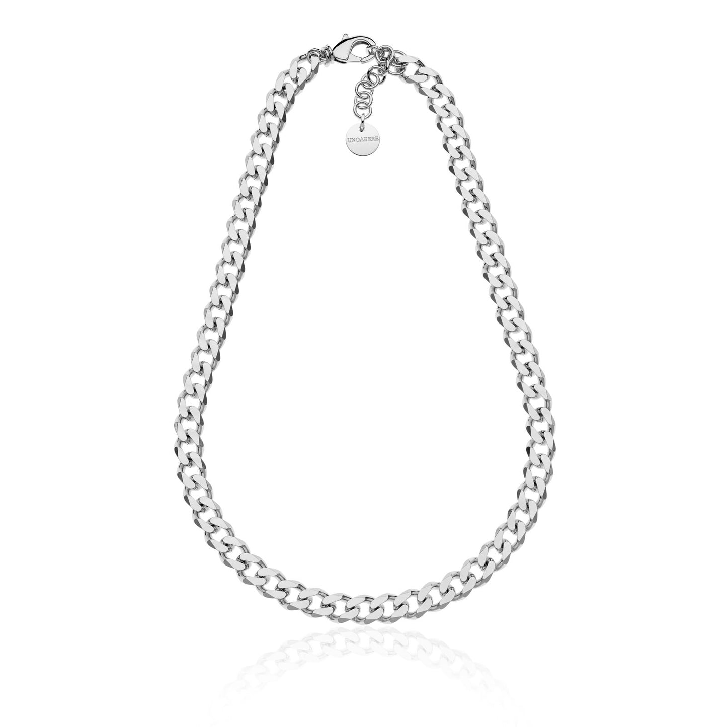 UNOAERRE - Collana in catena grumetta argentata