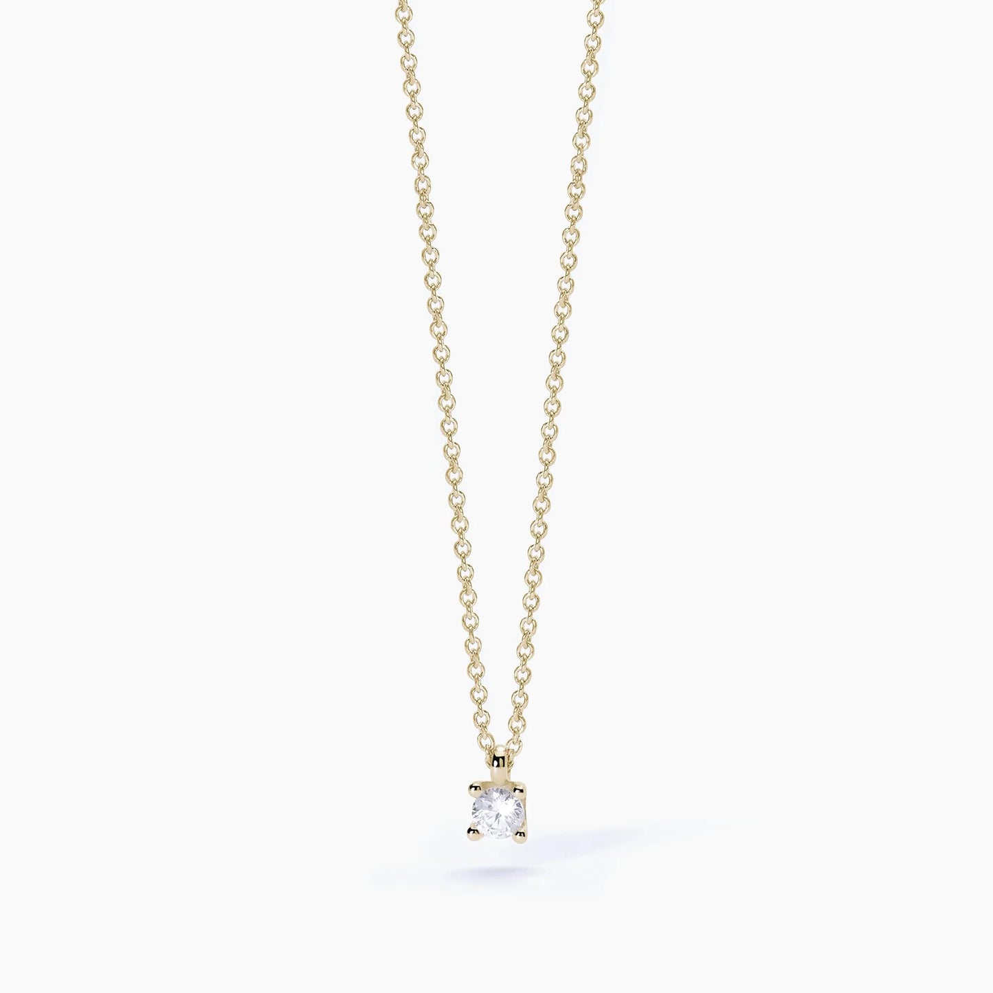 MABINA -Girocollo da donna in argento placcato oro con zircone