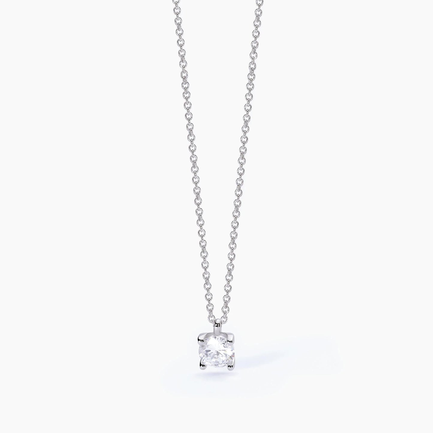 MABINA -Girocollo da donna in argento con punto luce zircone