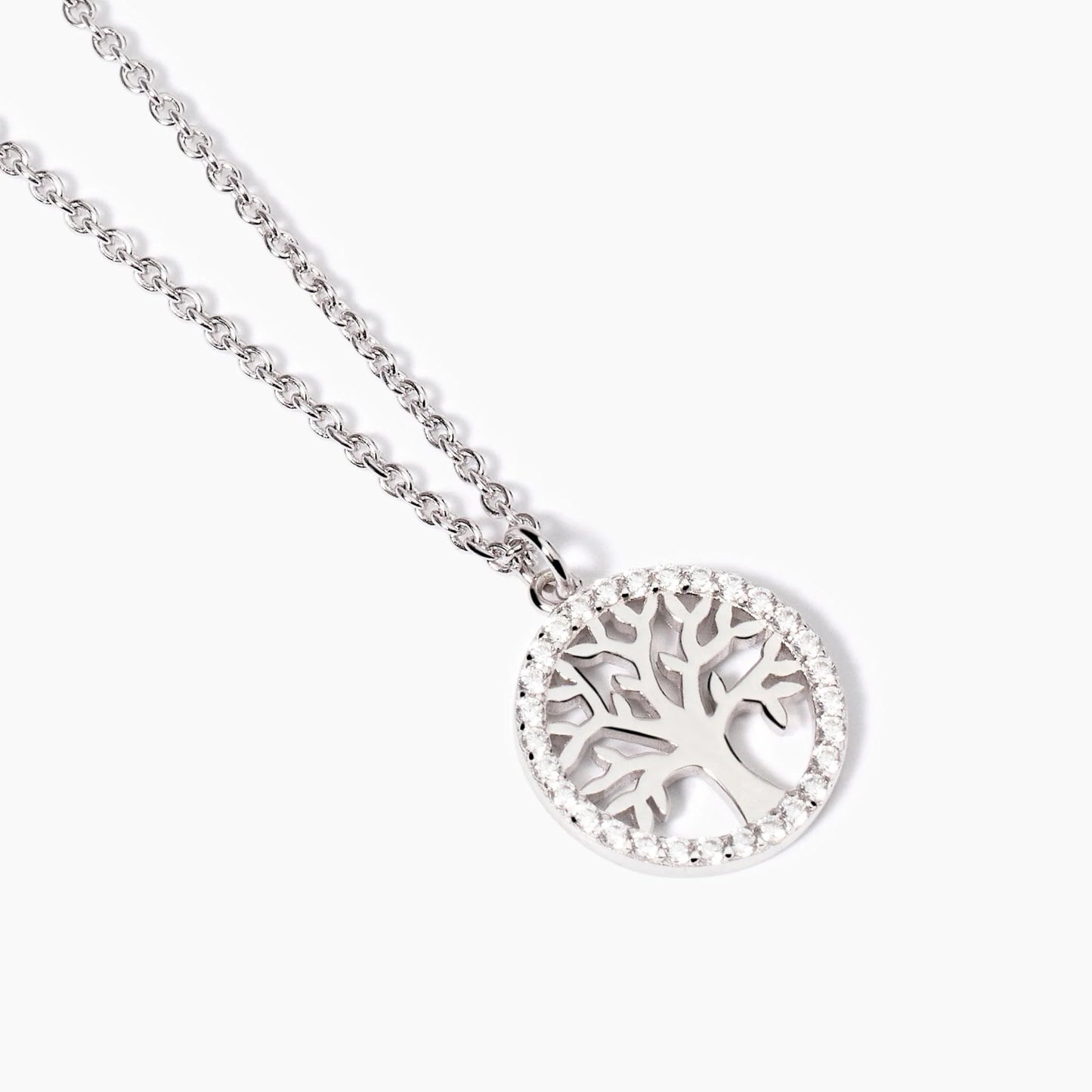 MABINA -Girocollo in argento con albero della vita e zirconi