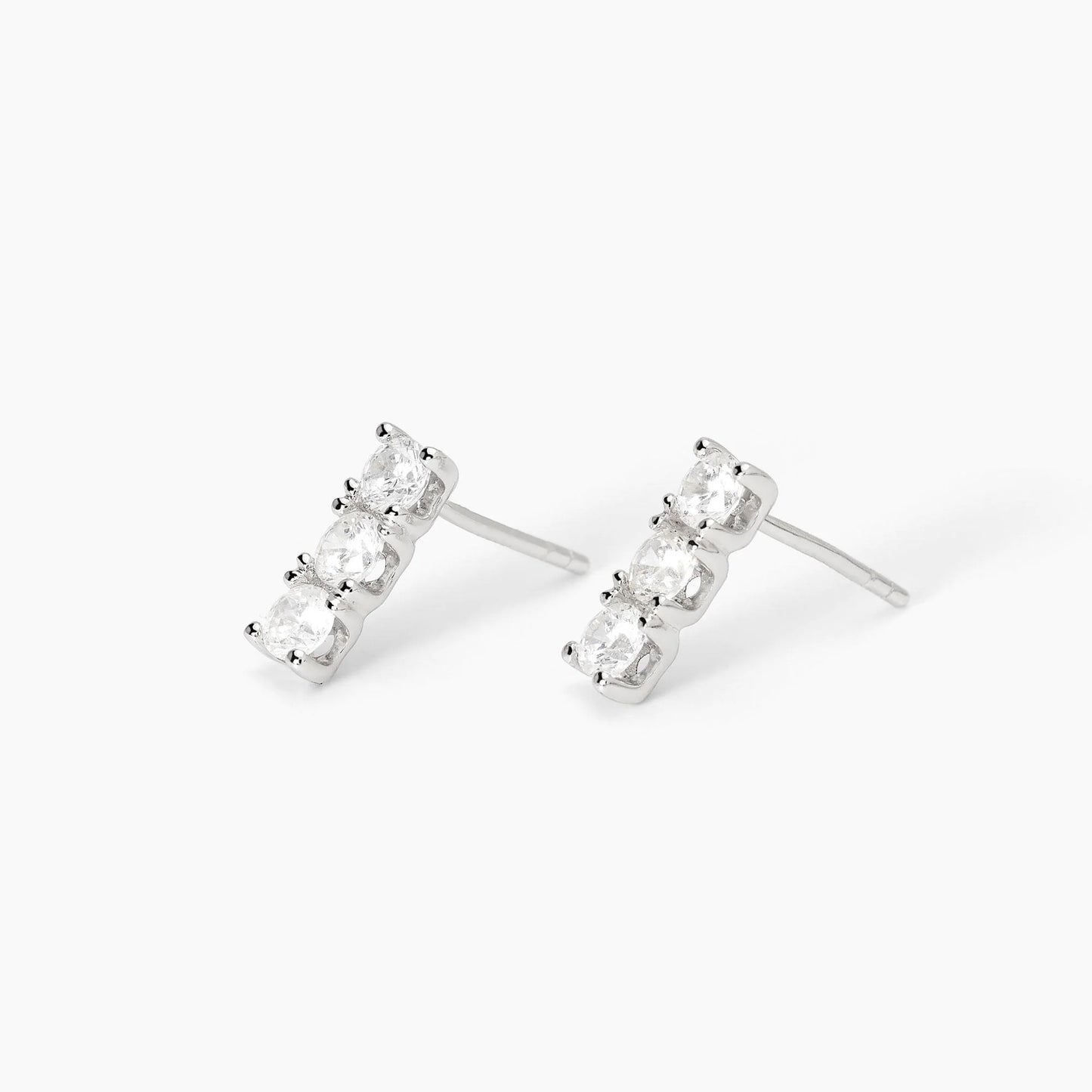 MABINA -Orecchini in argento con zirconi bianchi