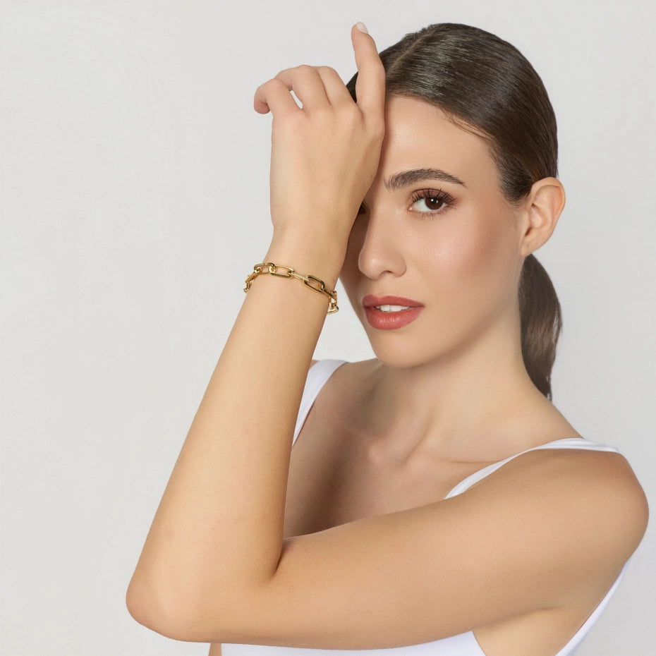 UNOAERRE - Bracciale Dorato in Catena Forzatina