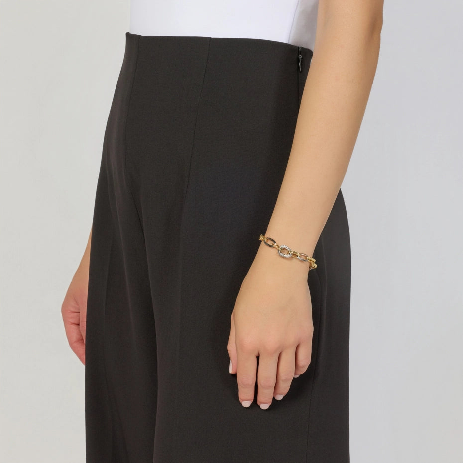 UNOAERRE - Bracciale Catena Bicolore con Zirconi