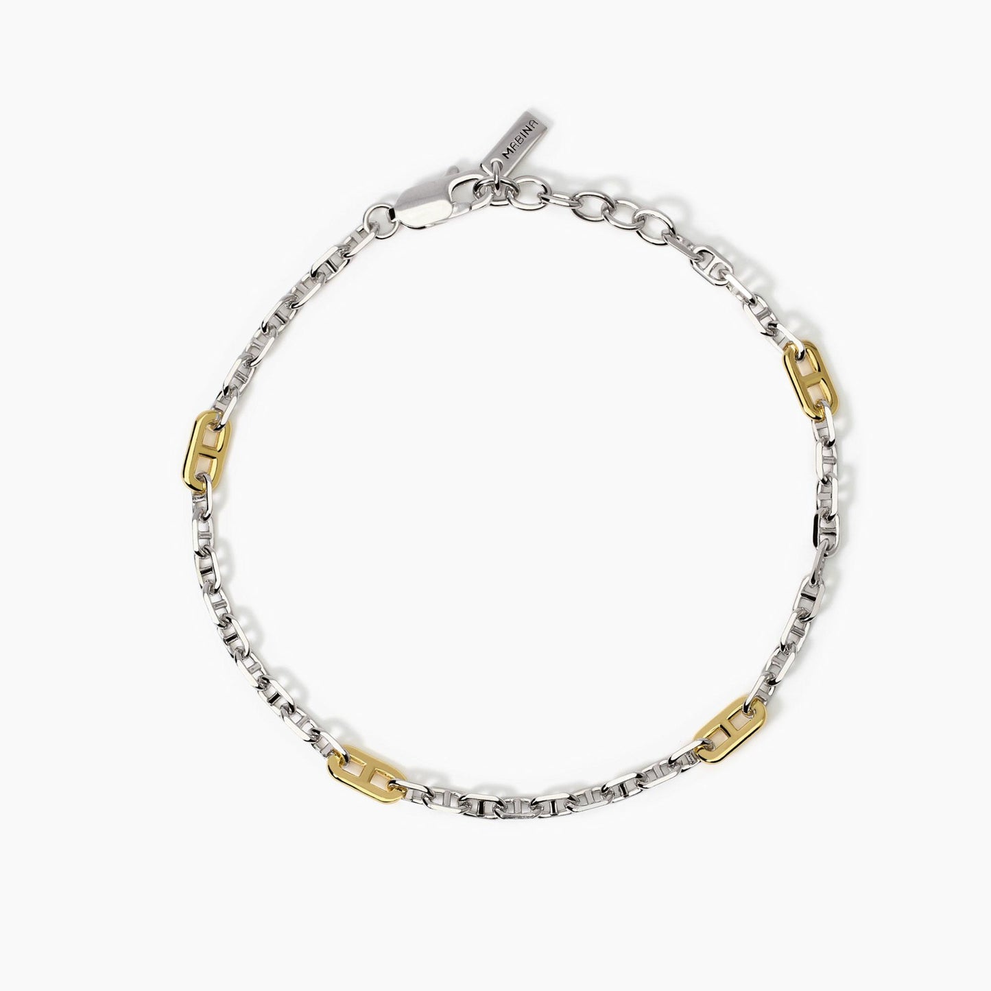 MABINA UOMO - Bracciale da uomo con elementi placcati oro
