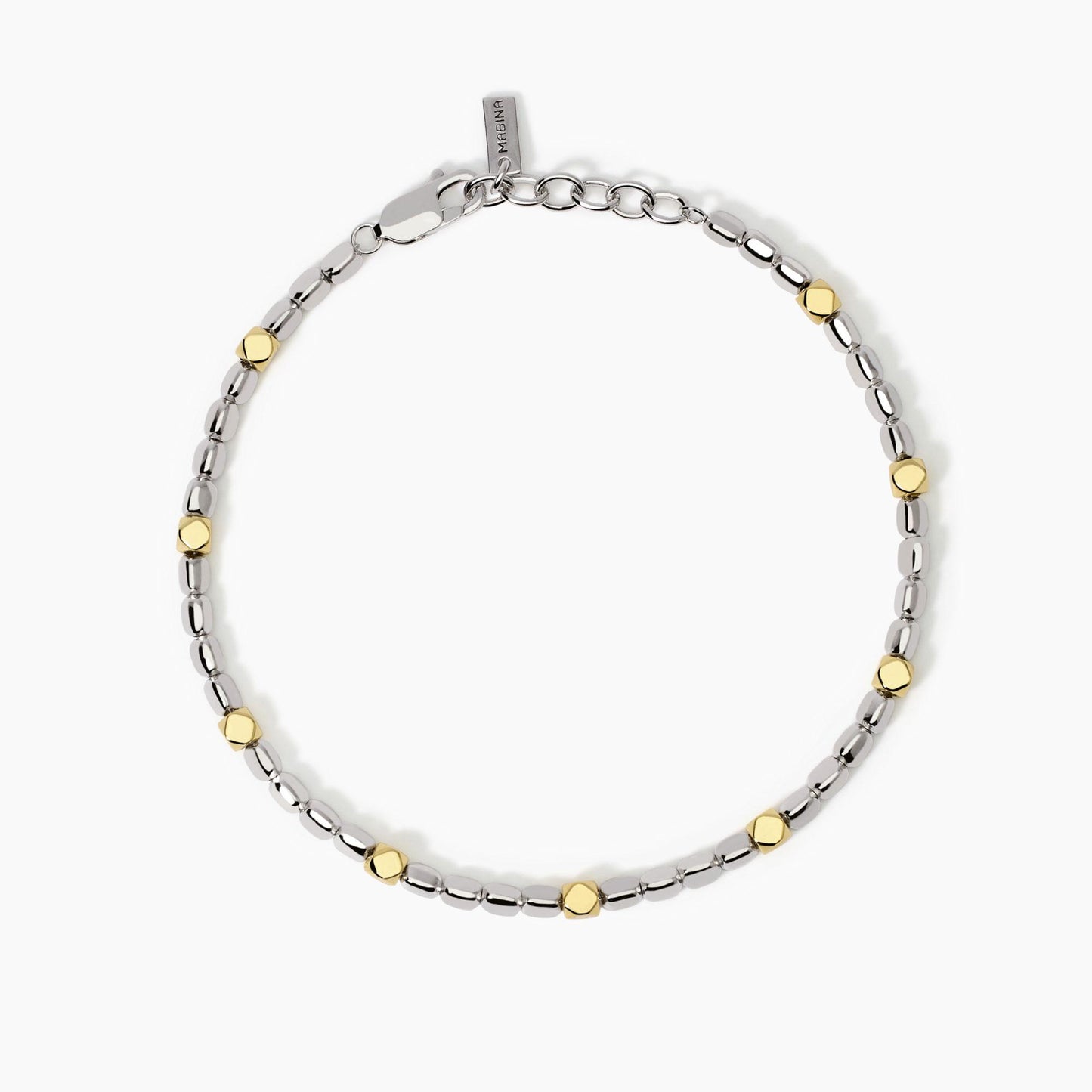 MABINA UOMO - Bracciale regolabile con elementi placcati oro