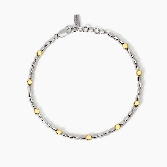MABINA UOMO - Bracciale regolabile con elementi placcati oro