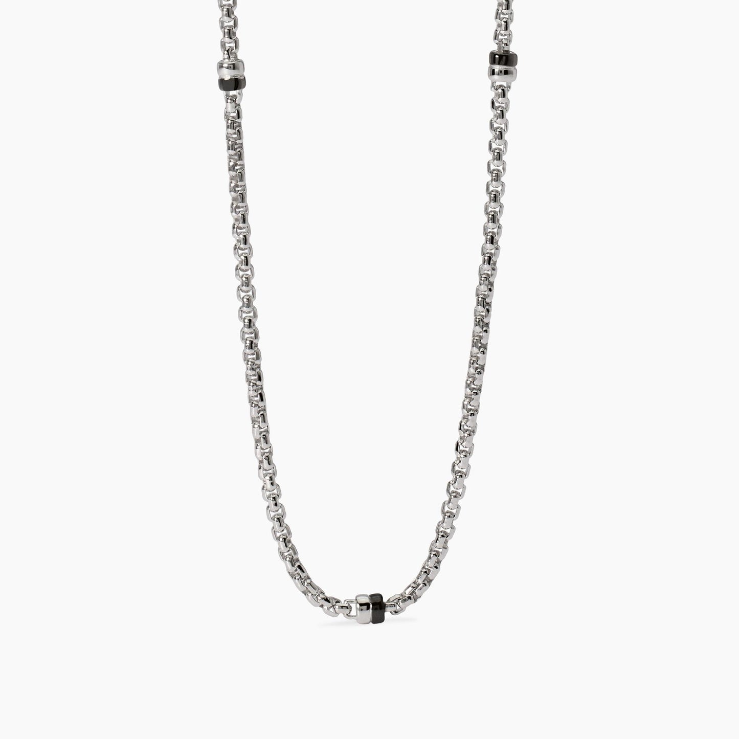 MABINA UOMO - Collana uomo con catena veneta ed elementi bruniti