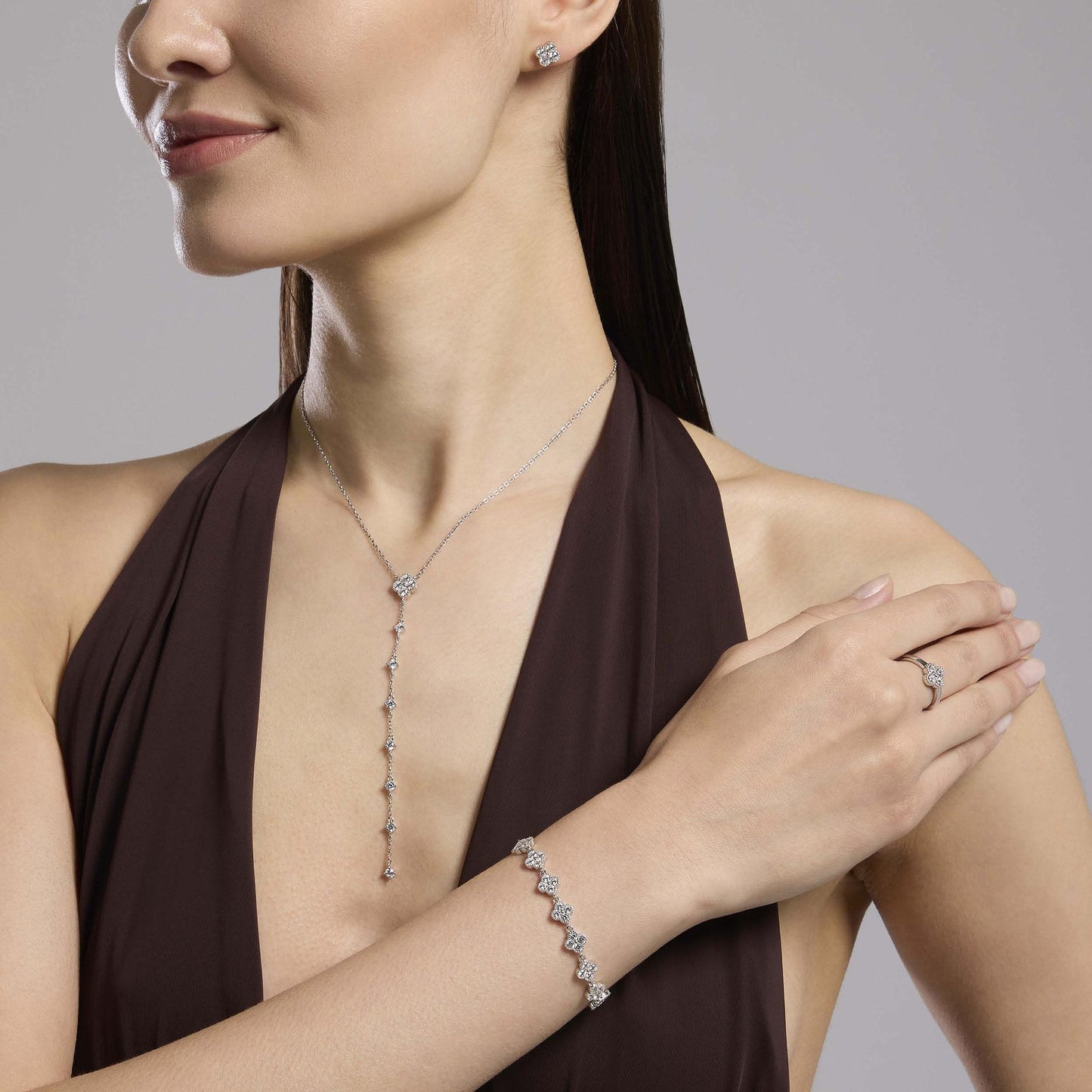 MABINA  - Collana catena a Y con fiore
