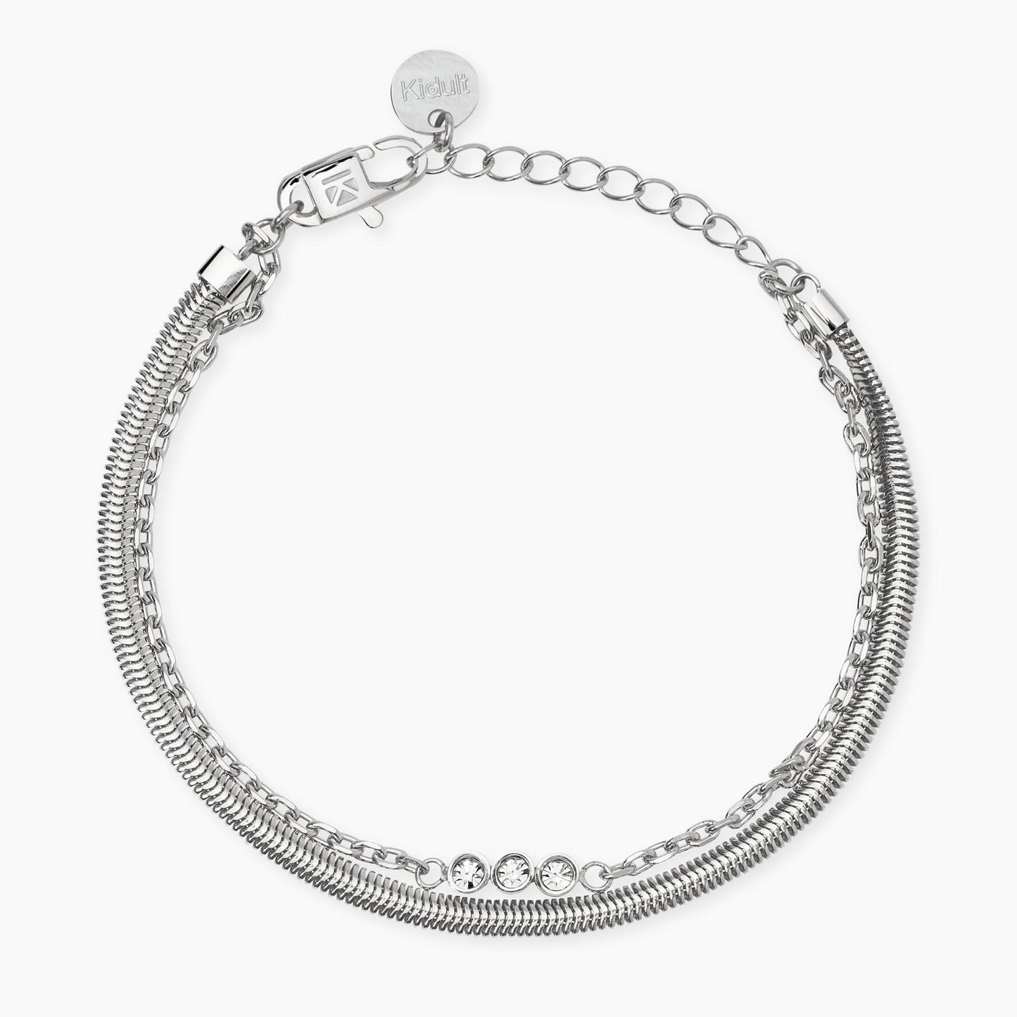 KIDULT -Bracciale con catene e cristalli