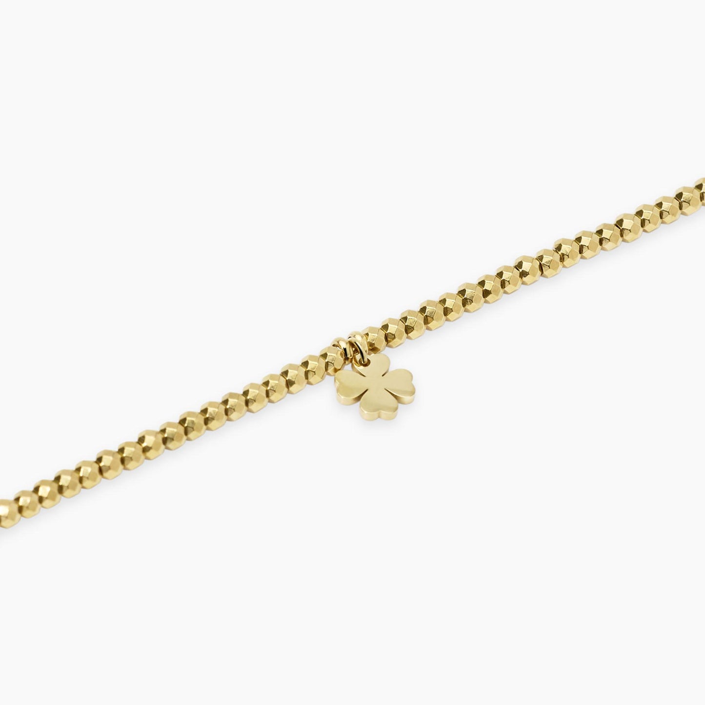 KIDULT -Bracciale dorato con ciondolo quadrifoglio