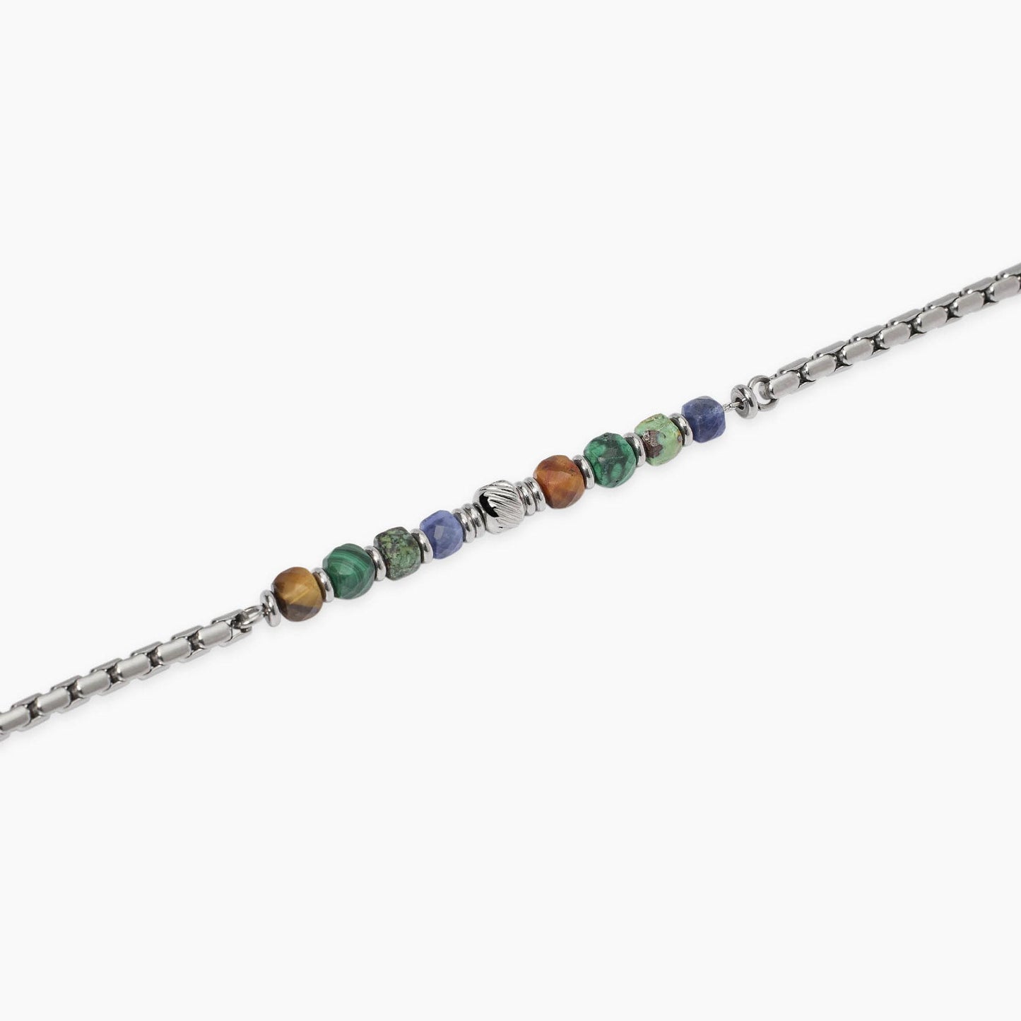 KIDULT -Bracciale in acciaio con pietre multicolor