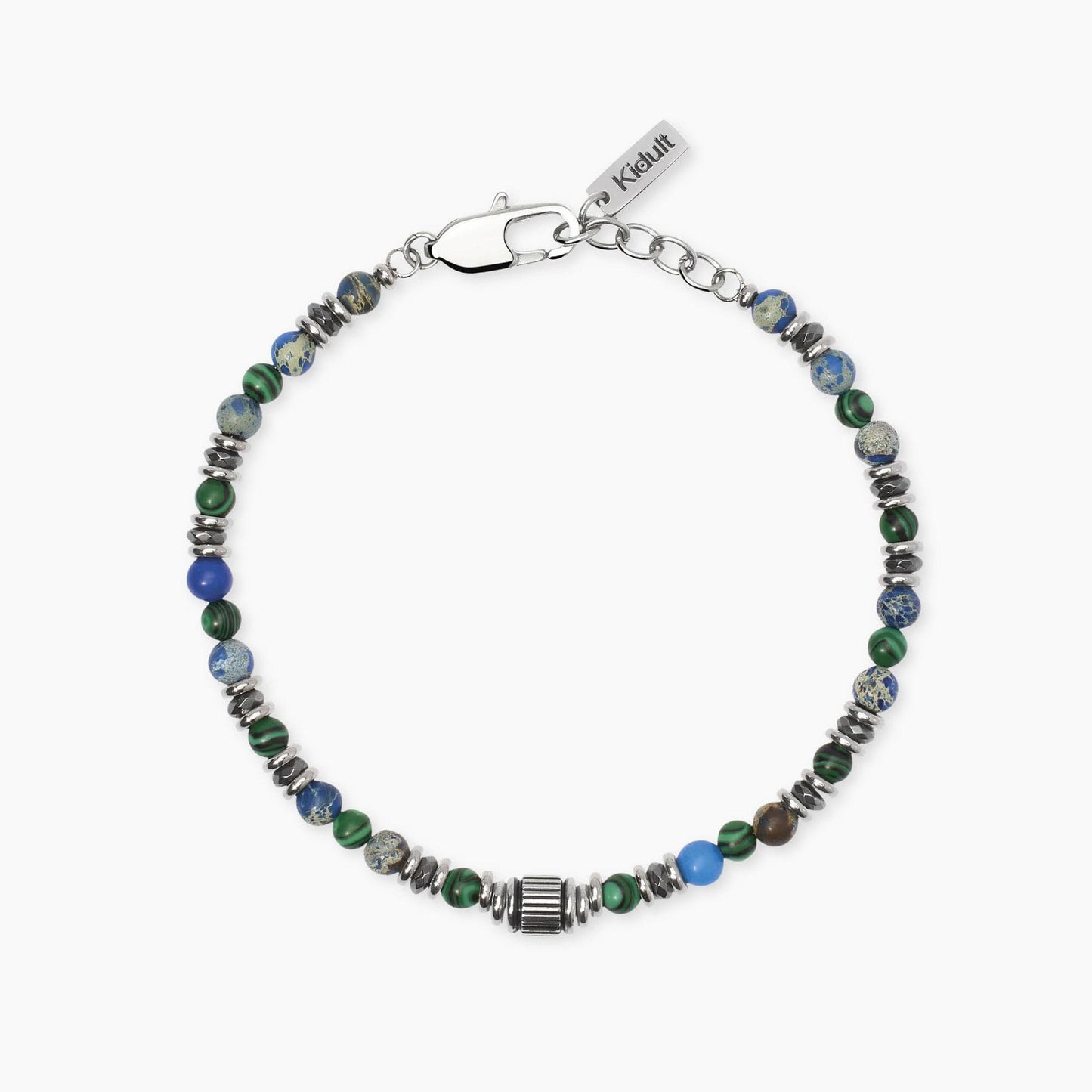 KIDULT -Bracciale in acciaio con pietre multicolor