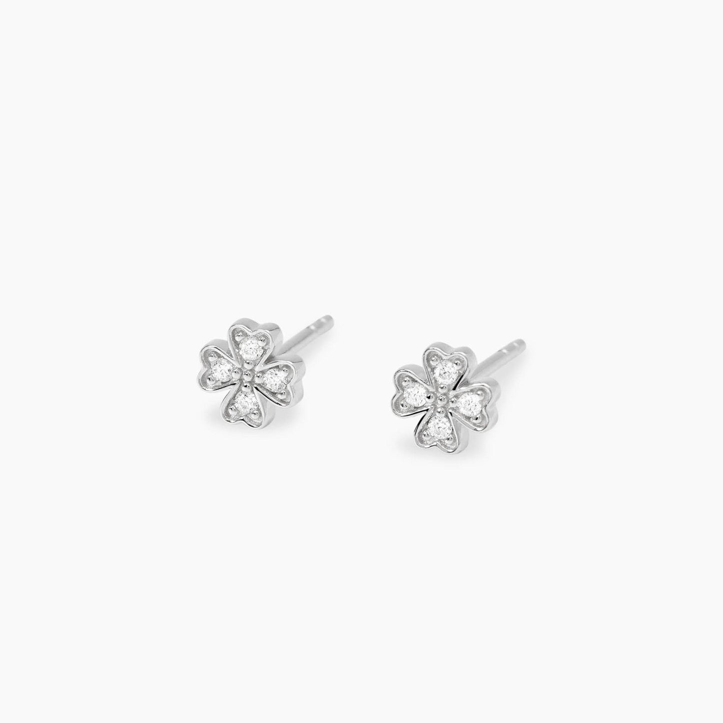 MABINA MY DIAMOND - Orecchini a quadrifoglio con diamanti lab-grown