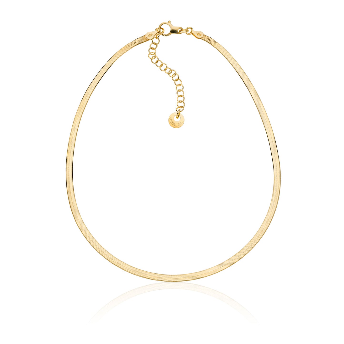 UNOAERRE - Collana in argento dorato Herringbone