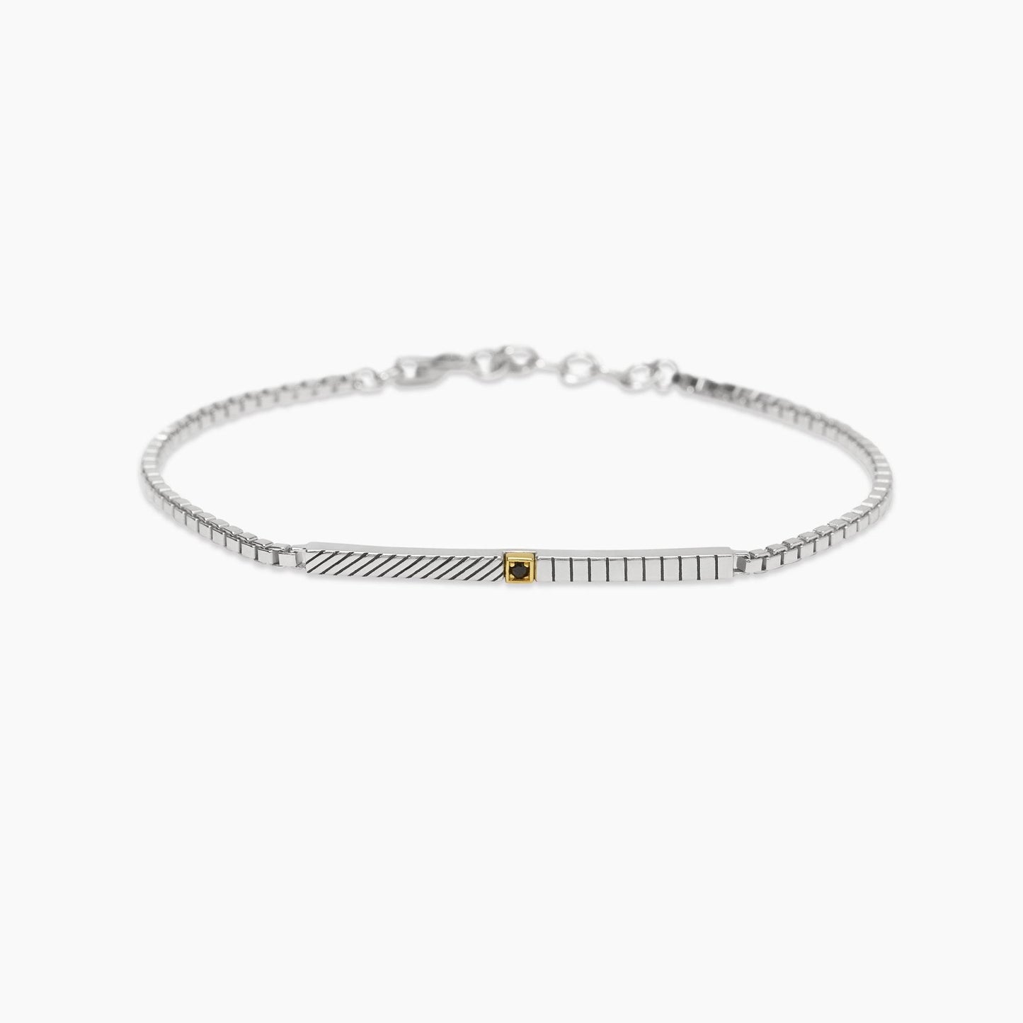 MABINA UOMO -Bracciale con catena veneta e piastra