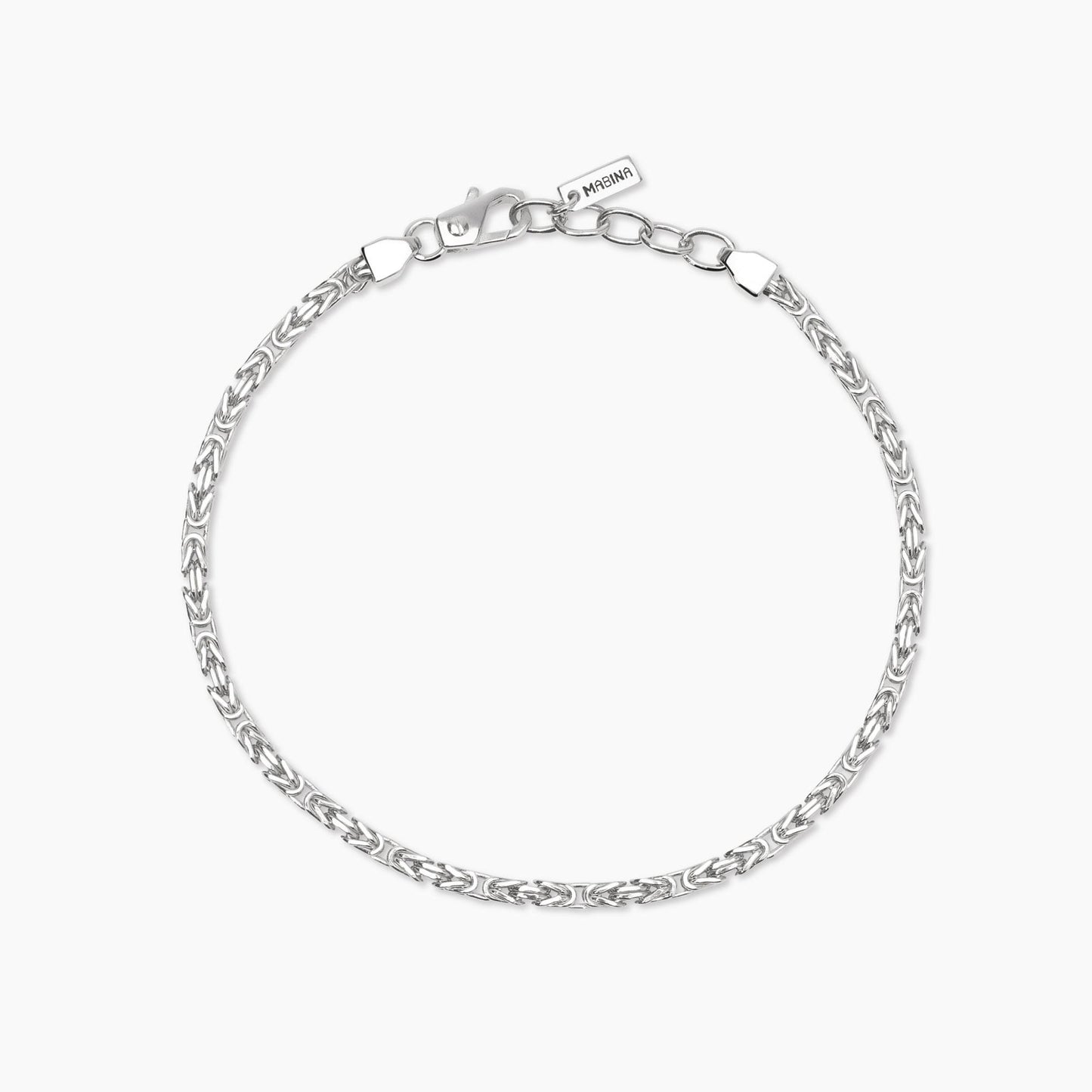 MABINA - Bracciale in argento con catena bizantina